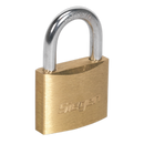 Sealey S0987 40mm Brass Body Padlock with Brass Cylinder
