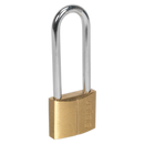 Sealey S0989 40mm Long Shackle Brass Body Padlock with Brass Cylinder