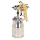 Sealey S701 Workshop Gold Series Suction Feed Spray Gun 1.8mm Set-Up