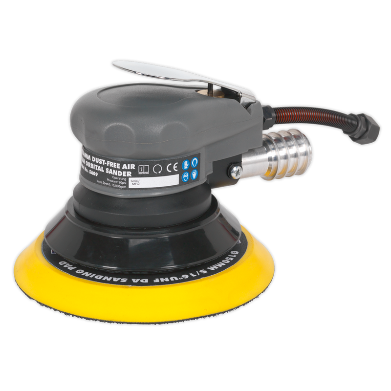 Sealey SA09 150mm Dust-Free Air Palm Orbital Sander