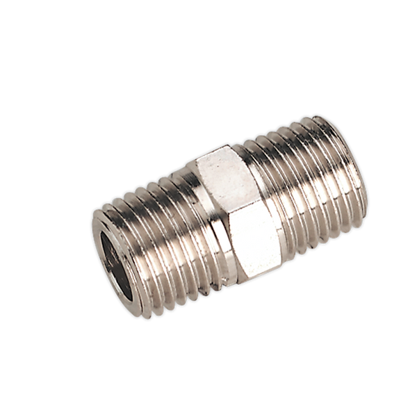 Sealey SA1/1414 Double Male Union 1/4"BSPT to 1/4"BSPT