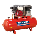 Sealey SA1565 150L Belt Drive Air Compressor with Petrol Engine 6.5hp