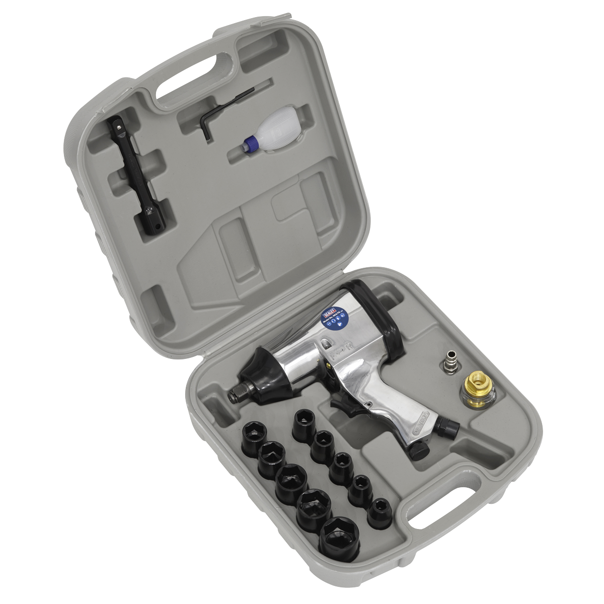 Sealey SA2/TS 1/2"Sq Drive Air Impact Wrench Kit with Sockets