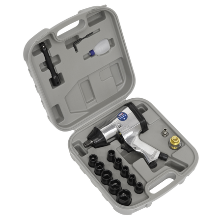 Sealey SA2/TS 1/2"Sq Drive Air Impact Wrench Kit with Sockets