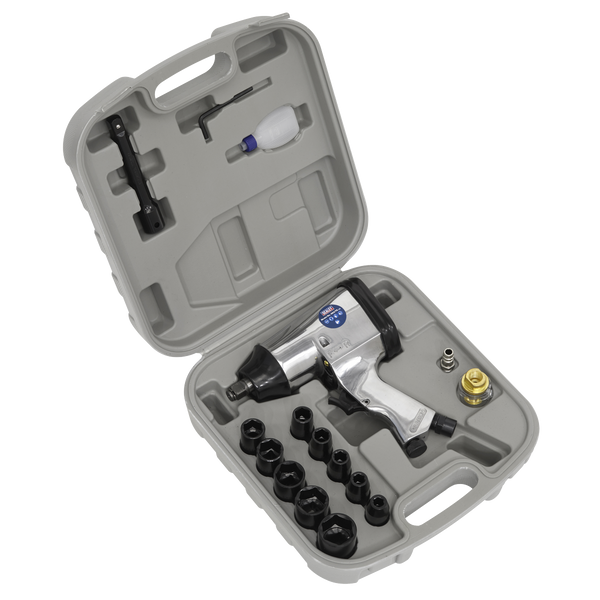 Sealey SA2/TS 1/2"Sq Drive Air Impact Wrench Kit with Sockets
