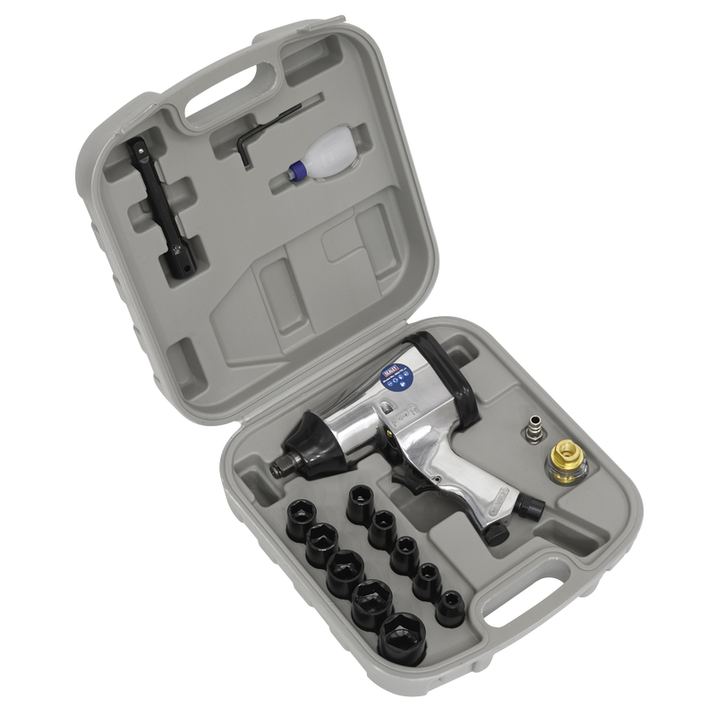 Sealey SA2/TS 1/2"Sq Drive Air Impact Wrench Kit with Sockets