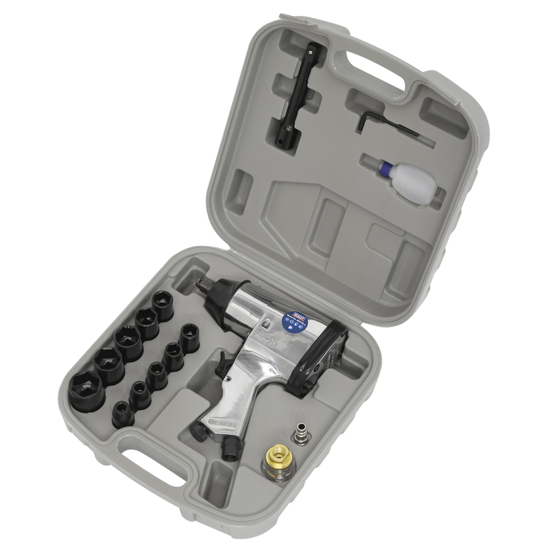 Sealey SA2/TS 1/2"Sq Drive Air Impact Wrench Kit with Sockets