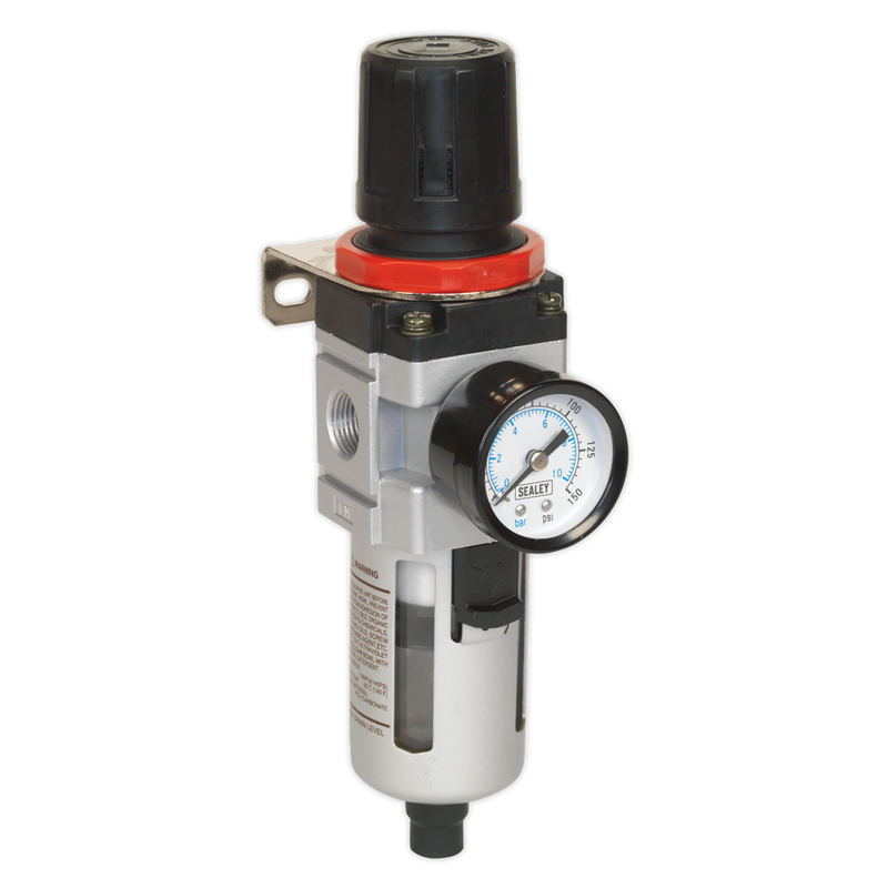 Sealey SA2001/FR Workshop Air Filter/Regulator with Gauge