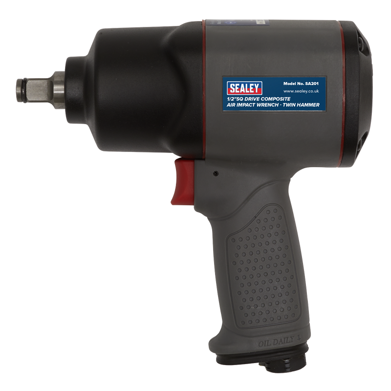 Sealey SA201 1/2"Sq Drive Composite Air Impact Wrench - Twin Hammer