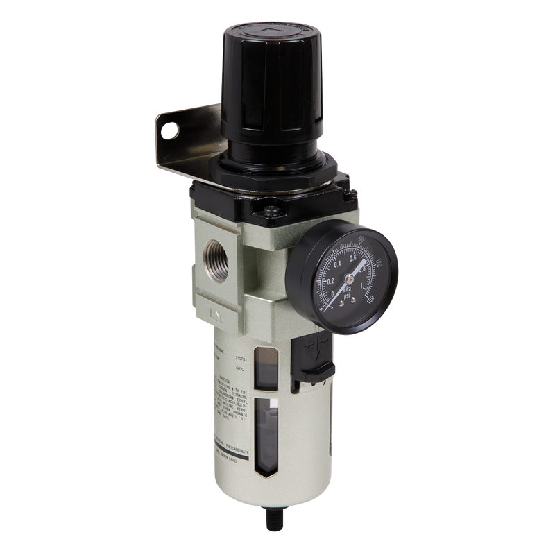 Sealey SA206FRAD Air Filter/Regulator Auto Drain Max Airflow 140cfm