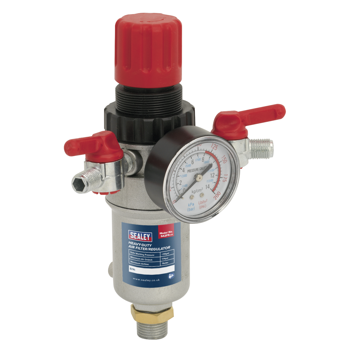 Sealey SA2FR Heavy-Duty Air Filter/Regulator