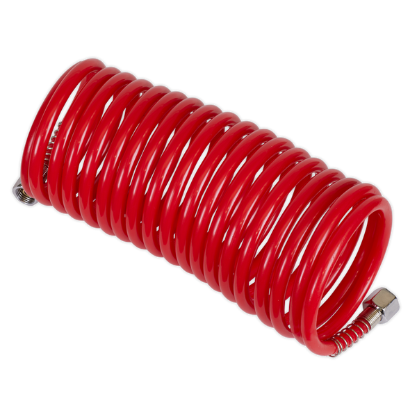 Sealey SA335 5m x 5mm PE Coiled Air Hose with 1/4"BSP Unions