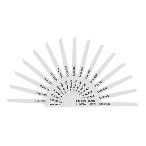 Sealey SA34MIX Mixed Air Saw Blades - Pack of 15