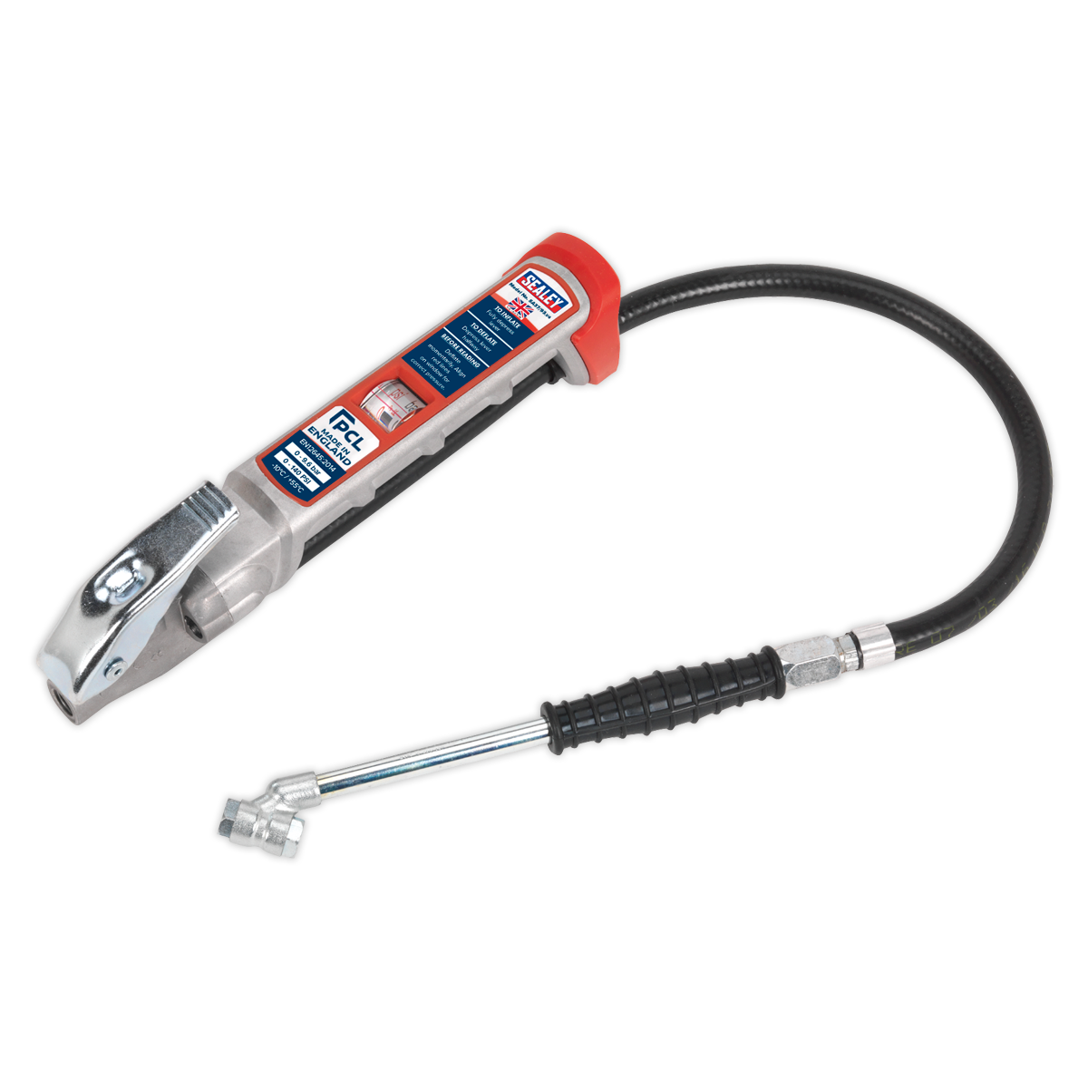 Sealey SA37/93 Professional Tyre Inflator with Twin Push-On Connector