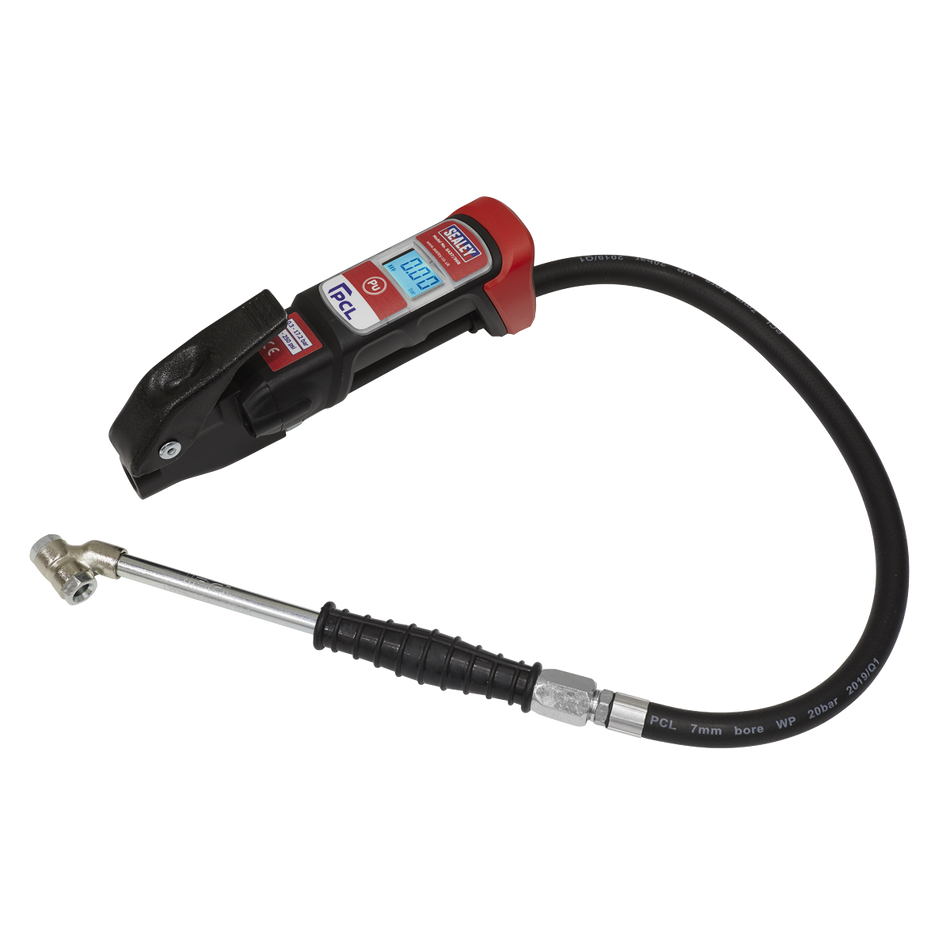 Sealey SA37/96B Premier Anodised Digital Tyre Inflator with Twin Push-On Connector
