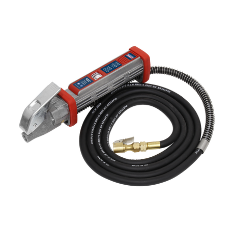 Sealey SA372 Tyre Inflator with 2.7m Hose & Clip-On Connector