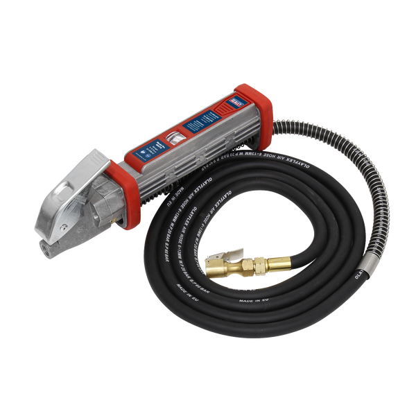 Sealey SA372 Tyre Inflator with 2.7m Hose & Clip-On Connector