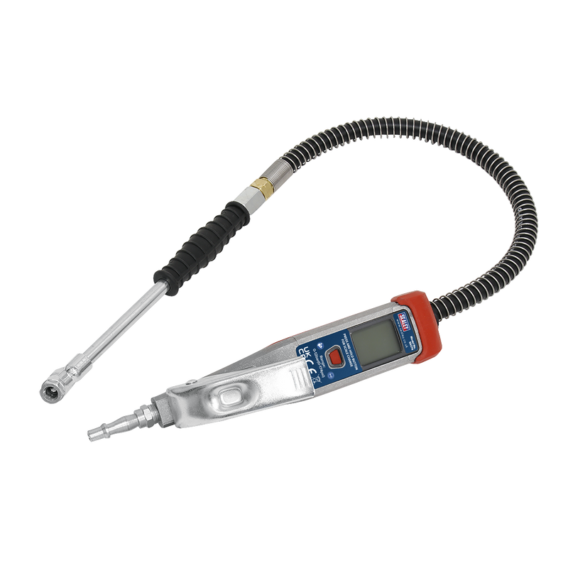 Sealey SA374 Digital Tyre Inflator with 0.5m Hose & Twin Push-On Connector