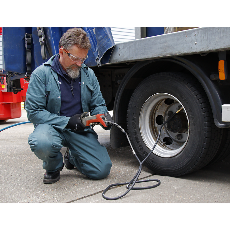 Sealey SA375 Digital Tyre Inflator with 2.7m Hose & Clip-On Connector