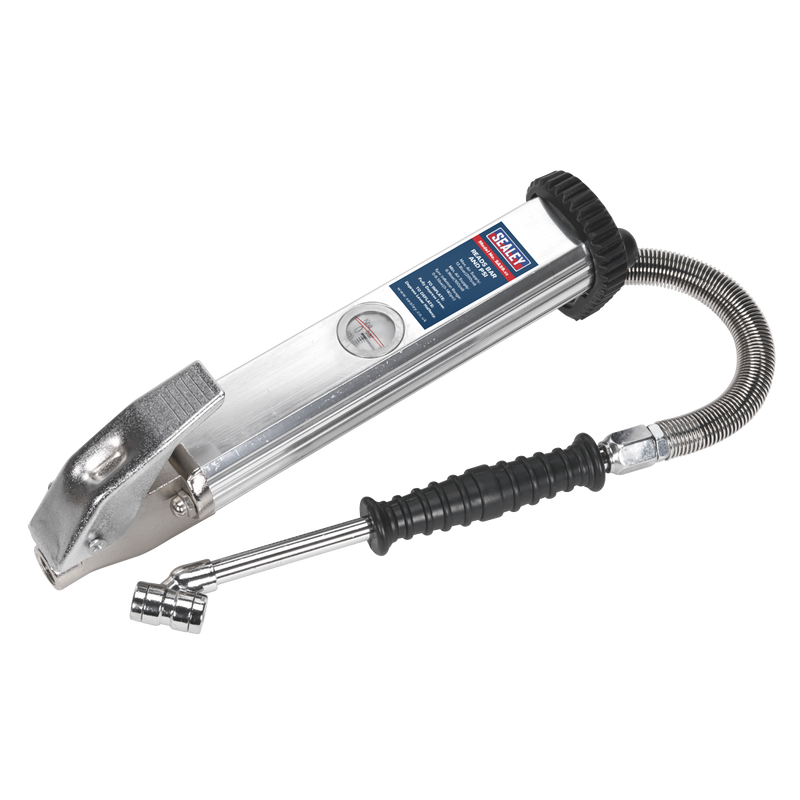 Sealey SA39 Long Type Tyre Inflator with Twin Push-On Connector