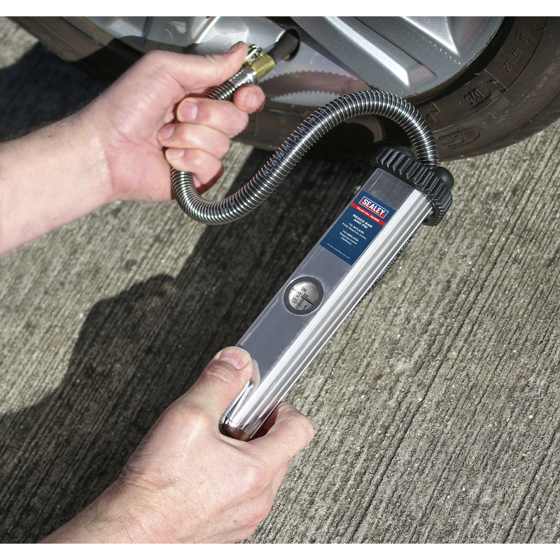 Sealey SA395 Tyre Inflator with Clip-On Connector