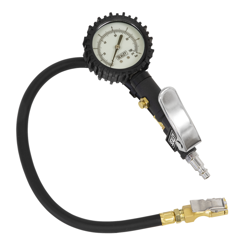 Sealey SA399 Tyre Inflator with Clip-On Connector