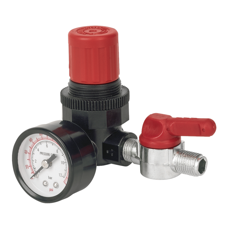 Sealey SA5/RG/14 Air Regulator 1/4"BSP Female - 1/4"BSP Male