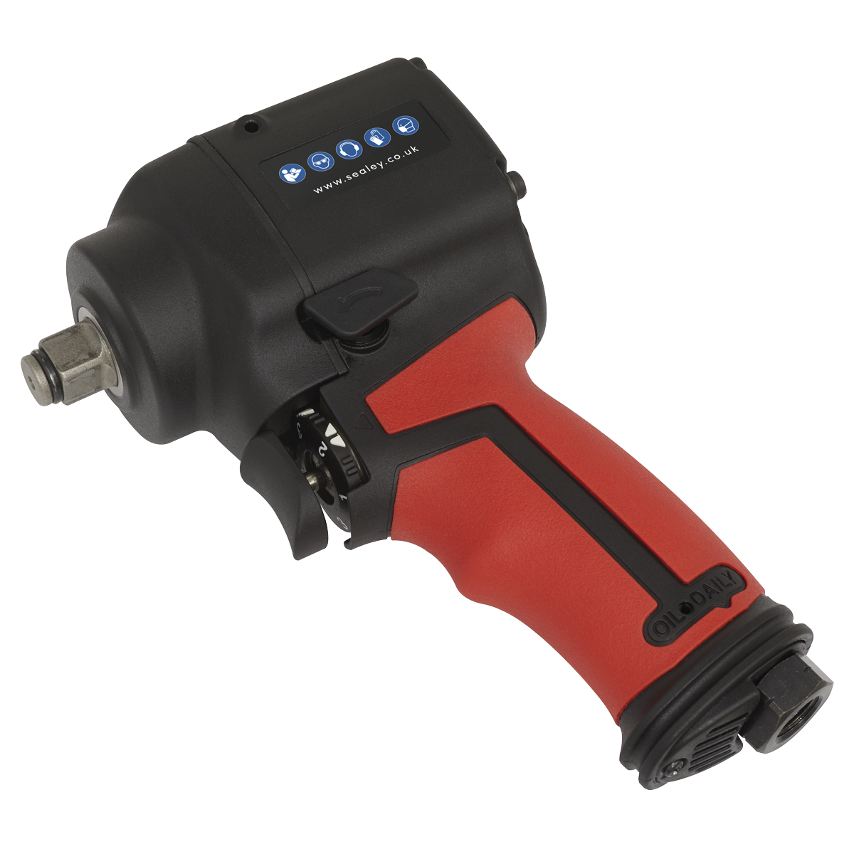 Sealey SA6002S 1/2"Sq Drive Stubby Air Impact Wrench - Twin Hammer
