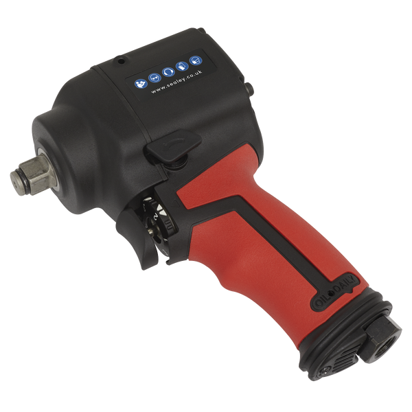 Sealey SA6002S 1/2"Sq Drive Stubby Air Impact Wrench - Twin Hammer