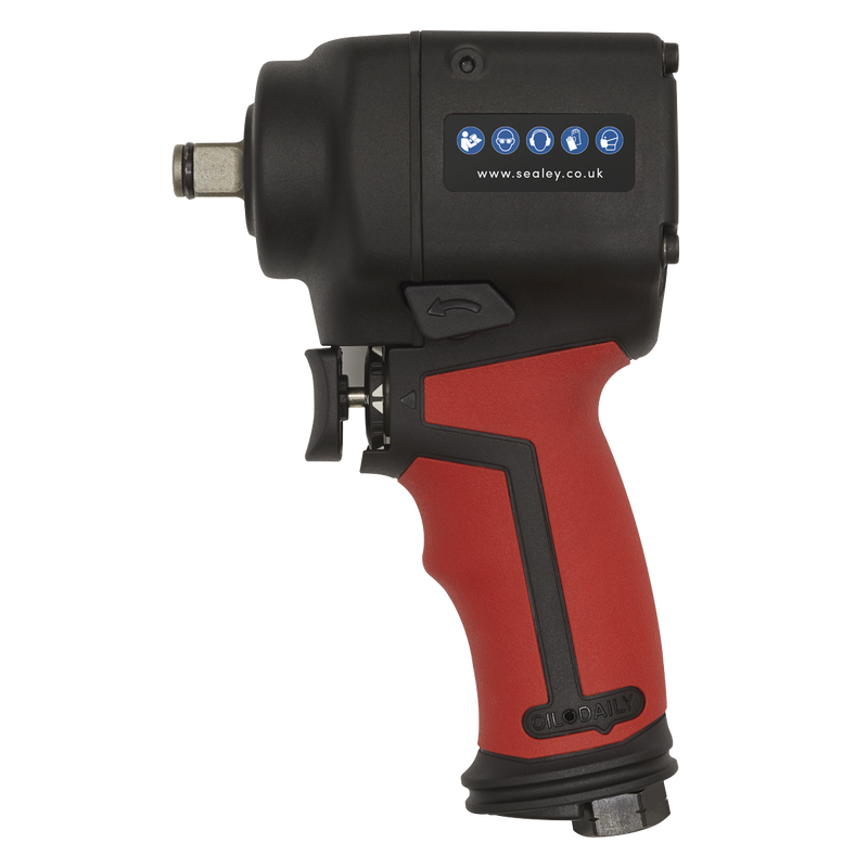Sealey SA6002S 1/2"Sq Drive Stubby Air Impact Wrench - Twin Hammer