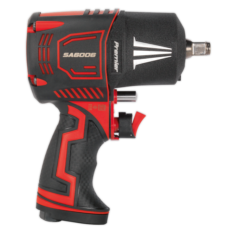 Sealey SA6006 1/2"Sq Drive Composite Air Impact Wrench - Twin Hammer
