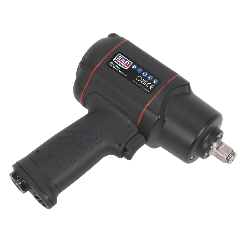 Sealey SA6007 1/2"Sq Drive Composite Air Impact Wrench - Twin Hammer