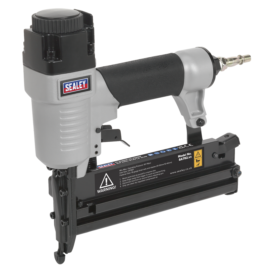 Sealey SA792 10-50mm/10-40mm Air Nail/Staple Gun