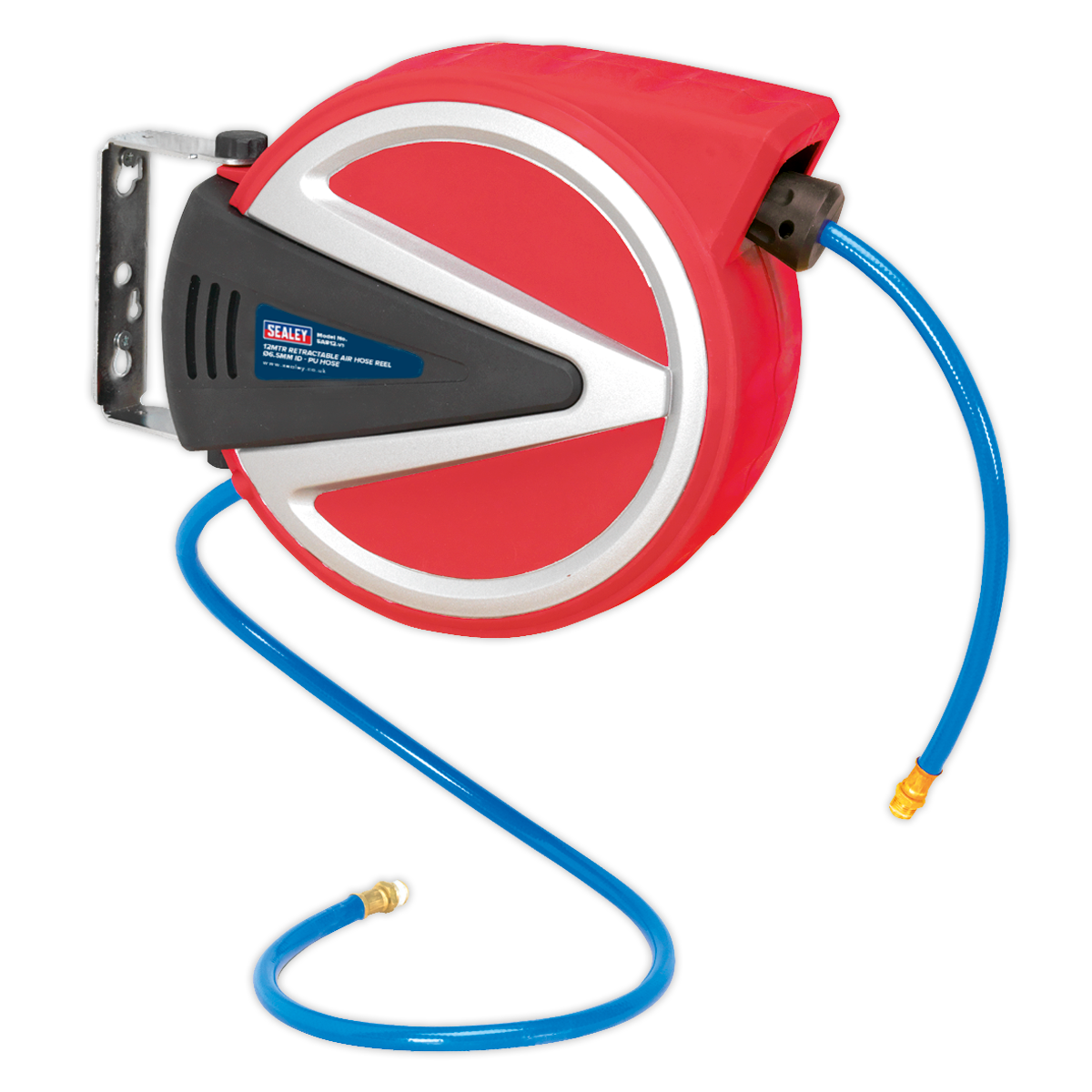 Sealey SA812 12m Retractable Air Hose Reel 6.5mm ID - PU Hose