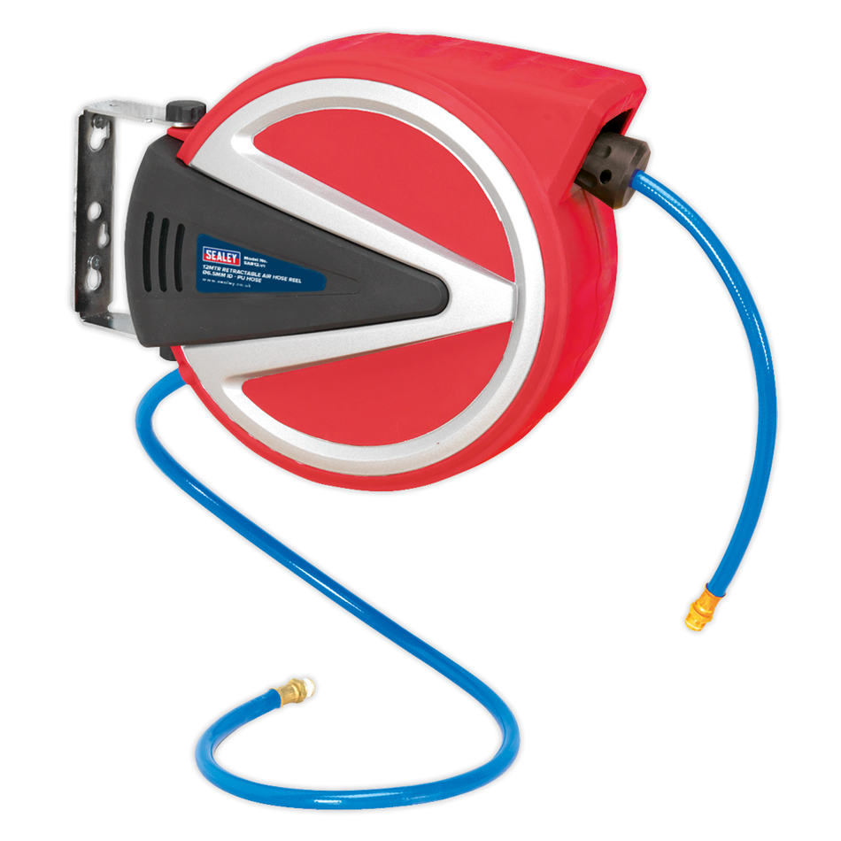 Sealey SA812 12m Retractable Air Hose Reel 6.5mm ID - PU Hose