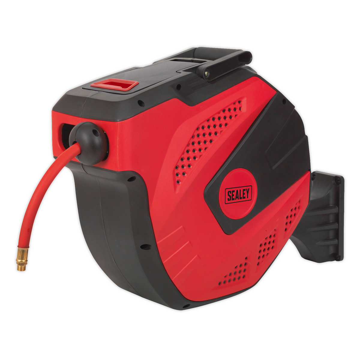 Sealey SA824 30m Auto-Rewind Control Air Hose Reel 10mm ID - Rubber Hose