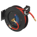 Sealey SA84 8m Retractable Air Hose Metal Reel 10mm ID Rubber Hose