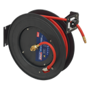 Sealey SA85 20m Retractable Air Hose Metal Reel 10mm ID Rubber Hose