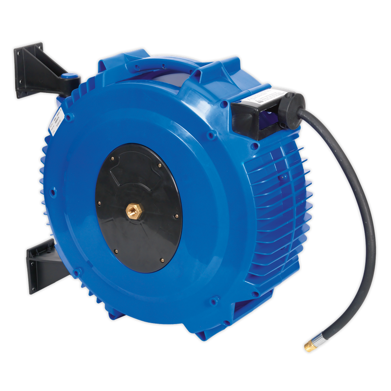 Sealey SA88 20m Retractable Air Hose Reel 10mm ID Rubber Hose