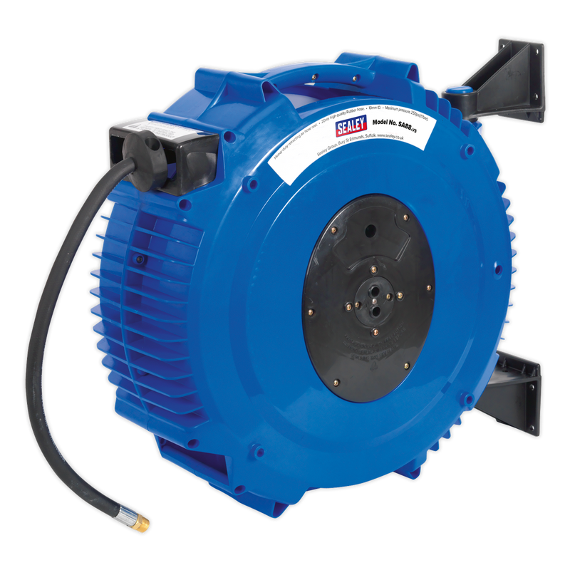 Sealey SA88 20m Retractable Air Hose Reel 10mm ID Rubber Hose