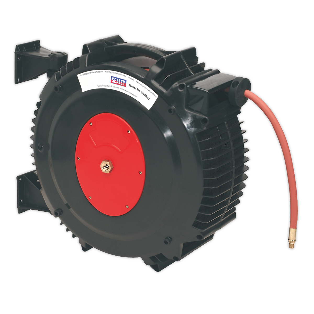 Sealey SA8812 15m Retractable Air Hose Reel 13mm ID Rubber Hose
