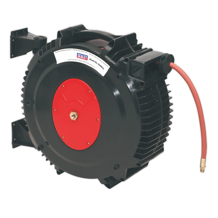 Sealey SA8812 15m Retractable Air Hose Reel 13mm ID Rubber Hose