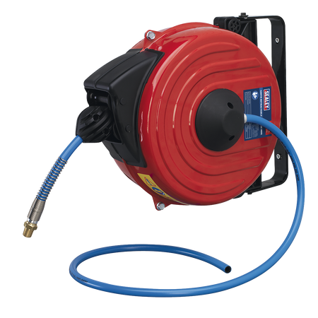 Sealey SA90 12m Retractable Air Hose Reel 8mm ID Polyurethane Hose