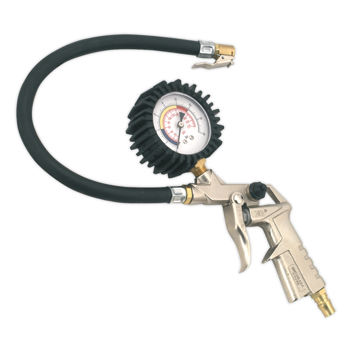 Sealey SA924 Tyre Inflator with Clip-On Connector