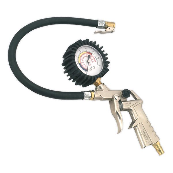 Sealey SA924 Tyre Inflator with Clip-On Connector