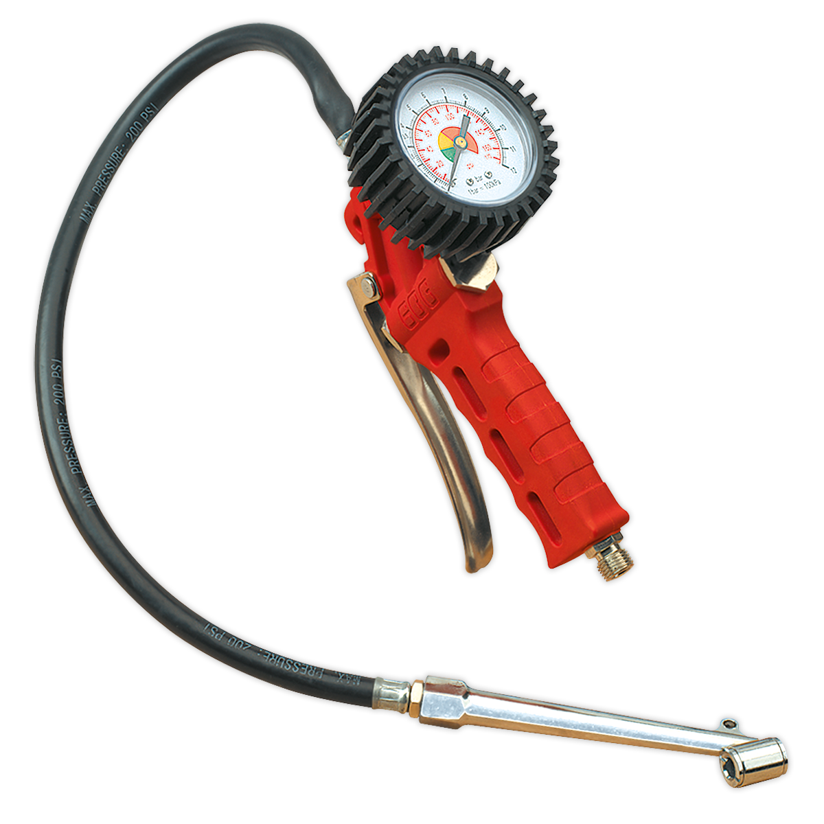 Sealey SA9312 Tyre Inflator with Twin Push-On Connector