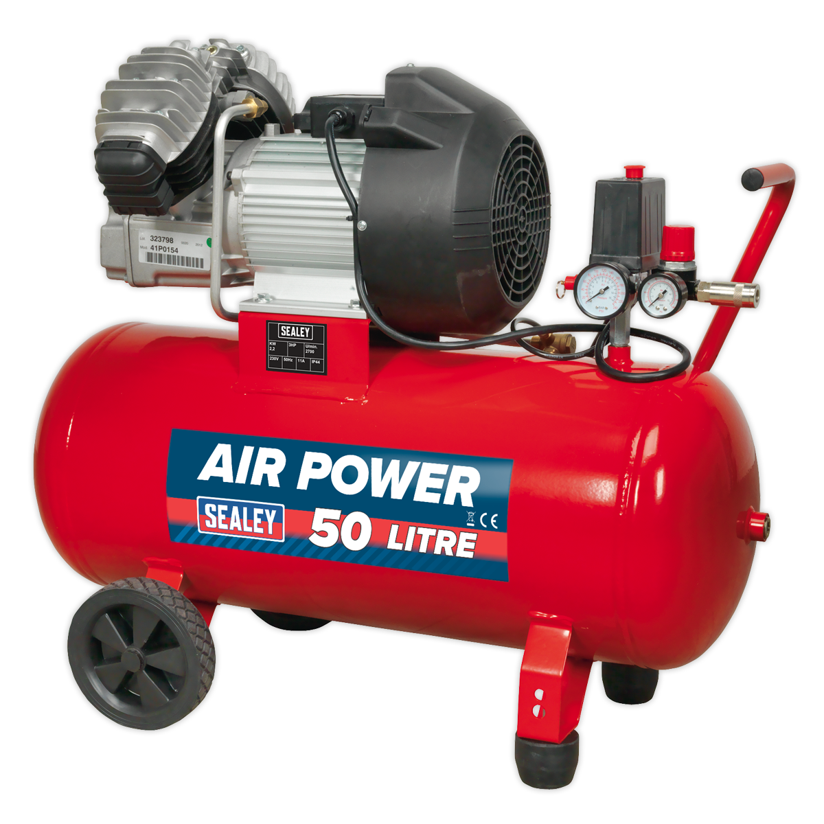 Sealey SAC05030 50L V-Twin Direct Drive Air Compressor 3hp