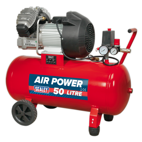 Sealey SAC05030 50L V-Twin Direct Drive Air Compressor 3hp