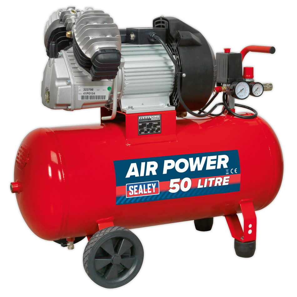 Sealey SAC05030 50L V-Twin Direct Drive Air Compressor 3hp