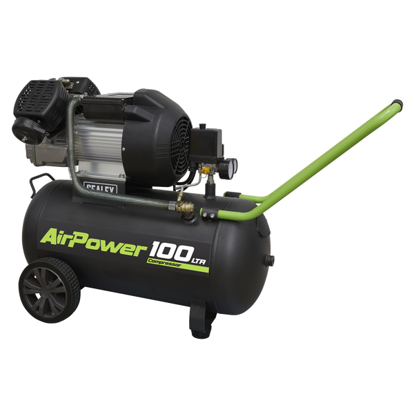 Sealey SAC10030VE 100L V-Twin Direct Drive Air Compressor 3hp